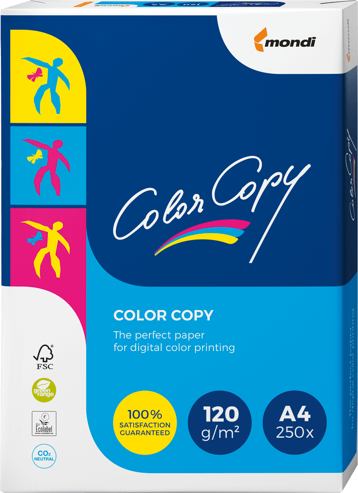 Farblaserpapier COLOR COPY DIN A4, 120 g/m², hochweiß, 250 Blatt