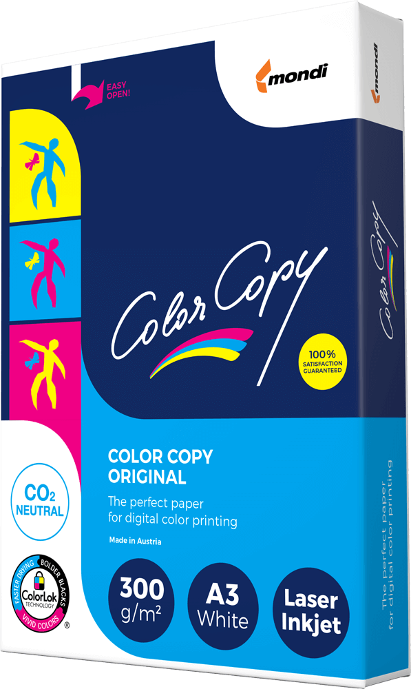Farblaserpapier COLOR COPY DIN A4, 300 g/m², hochweiß, 125 Blatt