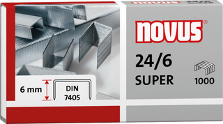 Heftklammern NOVUS 24/6 SUPER, 1.000 Stück, verzinkt