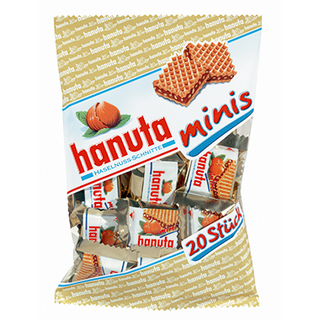 Hanuta Minis, Mini-Haselnusschnitten, 200 g