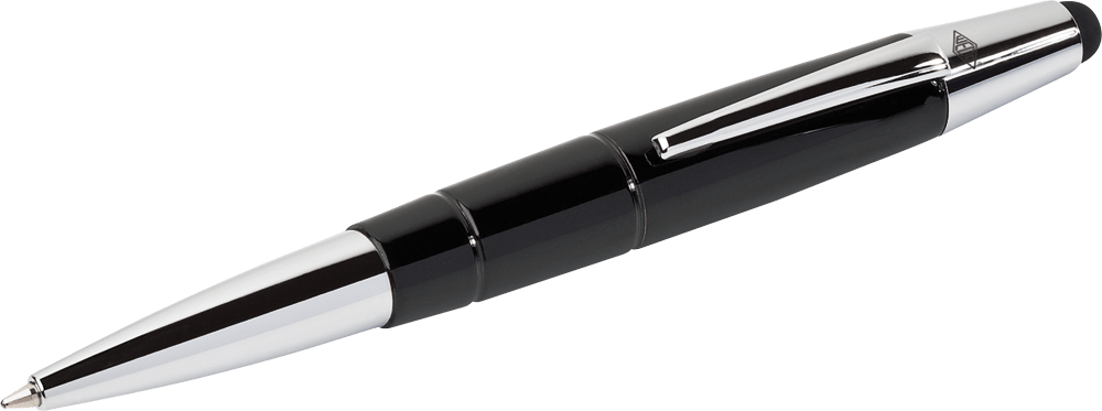Multifunktionsstift WEDO® 26125001 Touch Pen Pioneer 2in1, Metall, schwarz/silber