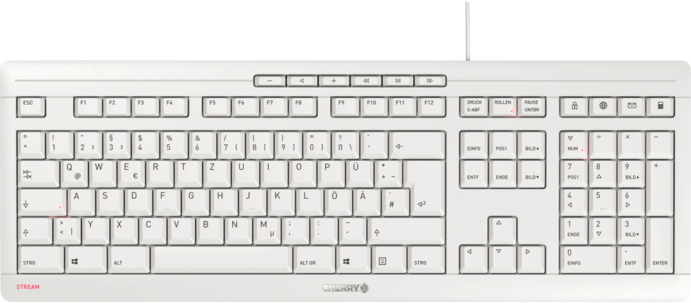 Tastatur CHERRY Stream JK-8500DE-0, weiß