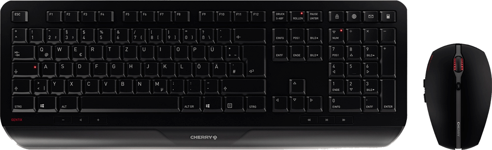 Tastatur-Maus-Set CHERRY Gentix JD-7000DE, schwarz