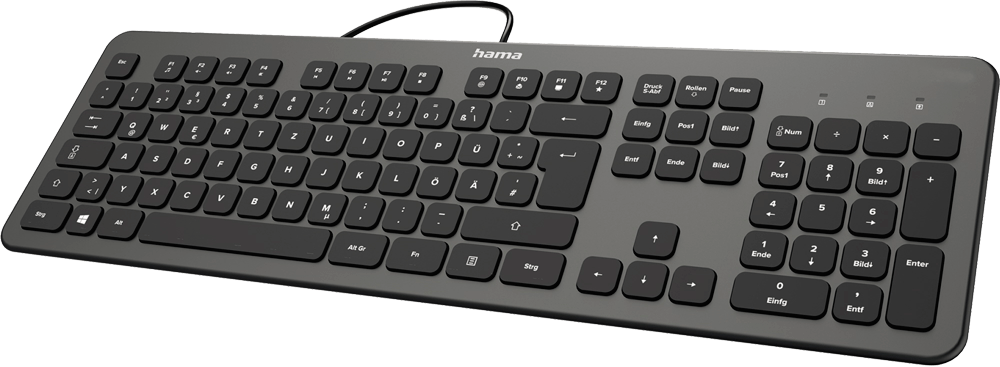 Tastatur Hama KC-700 00182652, anthrazit/schwarz
