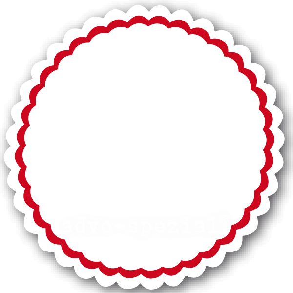 Siegelsterne advo-spezial<sup>&reg;</sup> selbstklebend, &Oslash; 55 mm, 700 Stück, weiß / rot