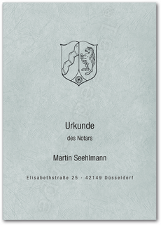 Urkundenumschläge NORDRHEIN-WESTFALEN, ledergenarbt, grau