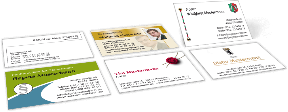 Visitenkarten advo-spezial<sup>&reg;</sup>, Elfenbeinkarton glatt, 4-farbig, 1-seitig