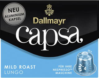 Kaffeekapsel Dallmayr capsa Lungo Mild Roast, 10 x 5,6 g