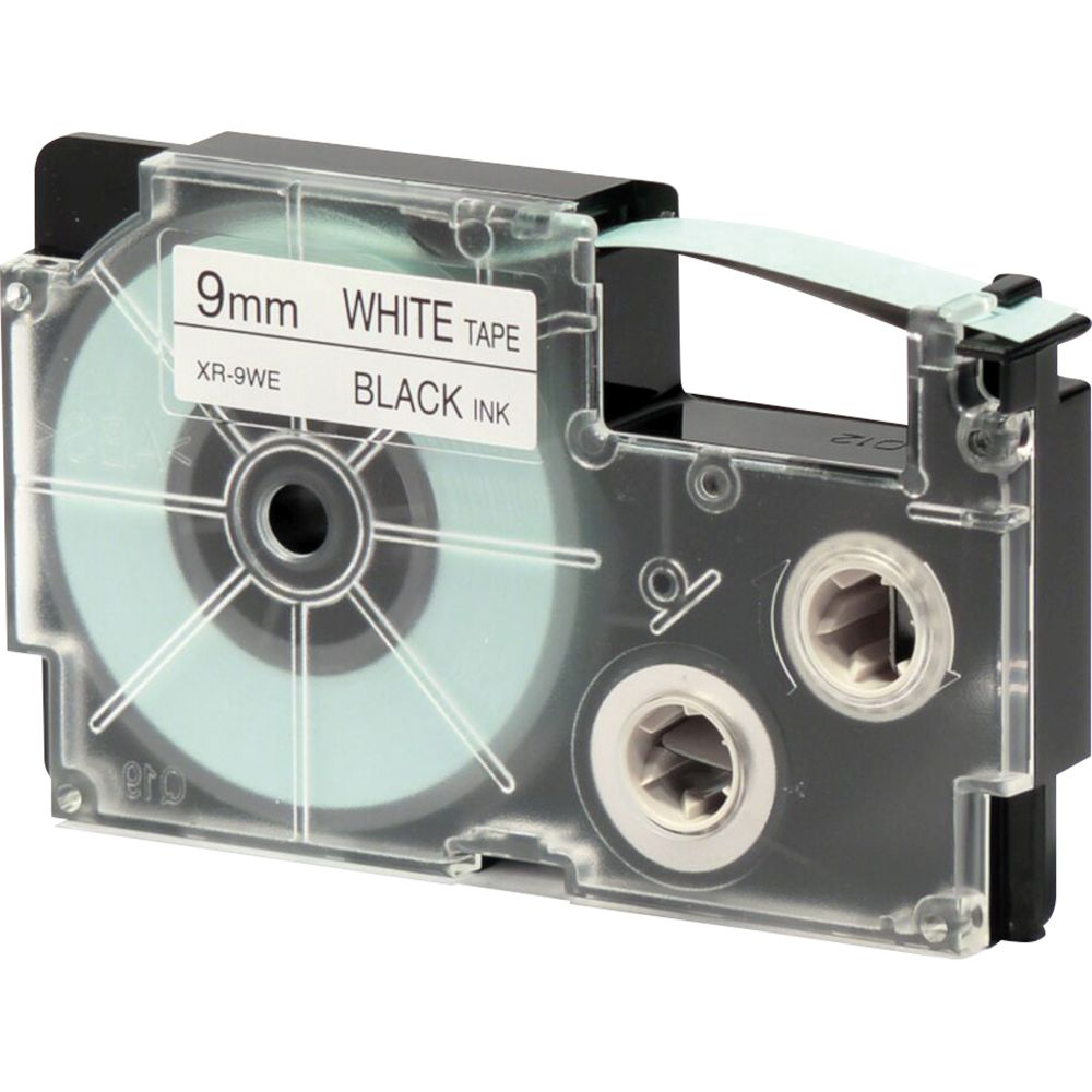 Schriftbandkassette CASIO® XR-9WE, 9 mm x 8 m, schwarz auf weiß
