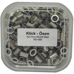 Klick-Ösen Nr. 3, ØxL: 5 x 9,0 mm für Loch- und Ösgerät Duo-N35, silber