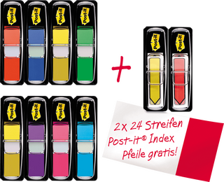 Heftstreifen Post-it® Index 683 Mini + 684 Pfeile, 350...