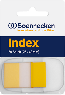Haftstreifen Soennecken Index, PET, 25 x 43 mm, 50...