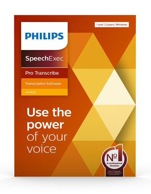Software Philips SpeechExec Pro Transcribe LFH 4512 + Lizenz für 2 Jahre