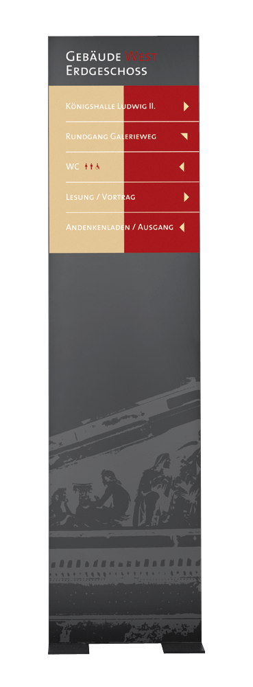Innenaufsteller advo-line black edition - 1800 x 450 x 45 mm