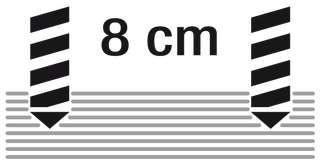 Standard-Lochbohrung 8 cm in Blöcke bis100 Blatt